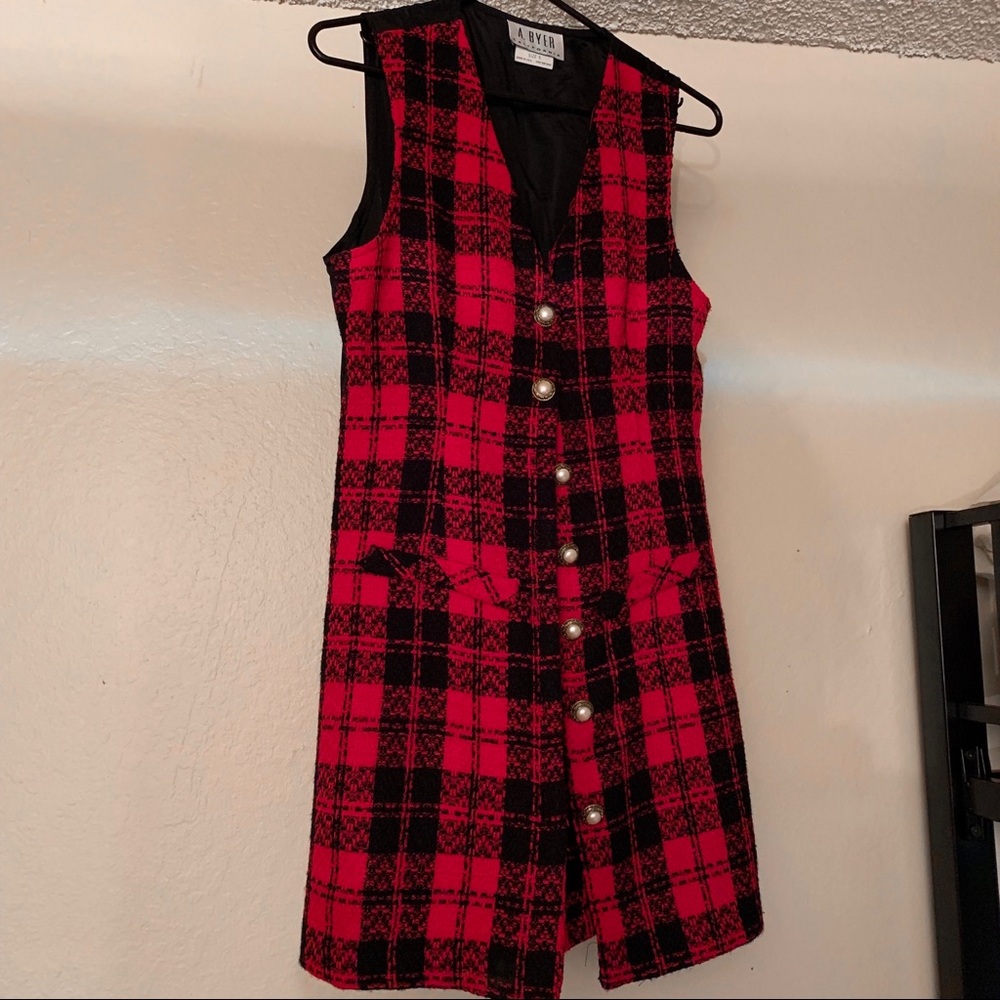 Vintage plaid vest